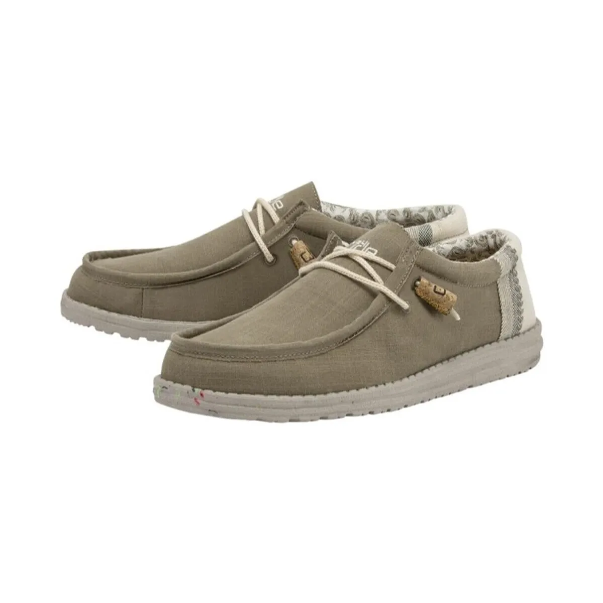 BLUCHER  WALLY LINEN NATURAL KAKI