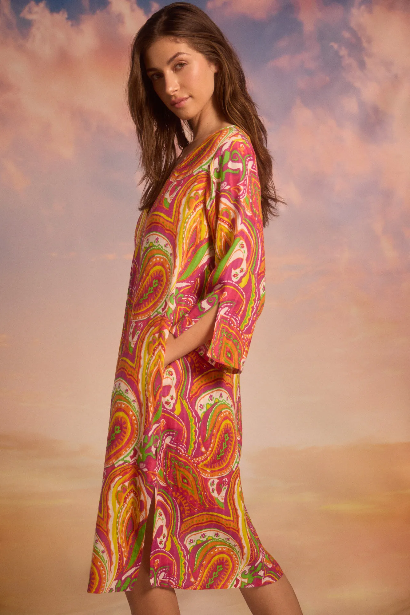 Printed kaftan
