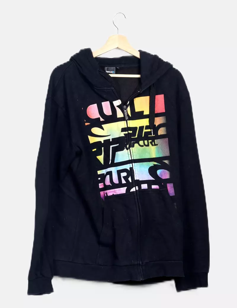 Rip Curl Sudadera negra estampada