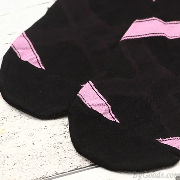 Sexy Printed Pink Bowknot Ribbon Silk Stockings